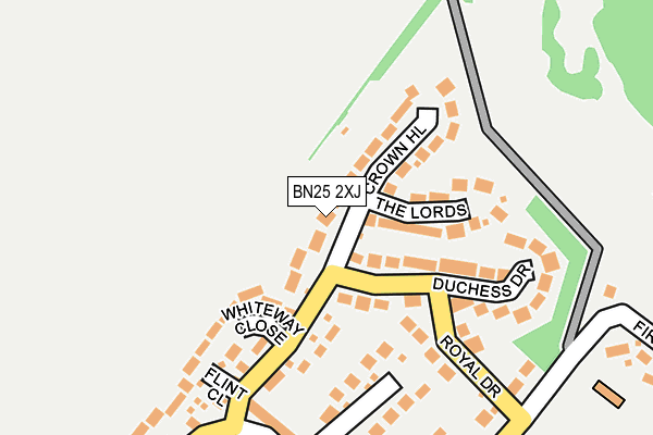 BN25 2XJ map - OS OpenMap – Local (Ordnance Survey)