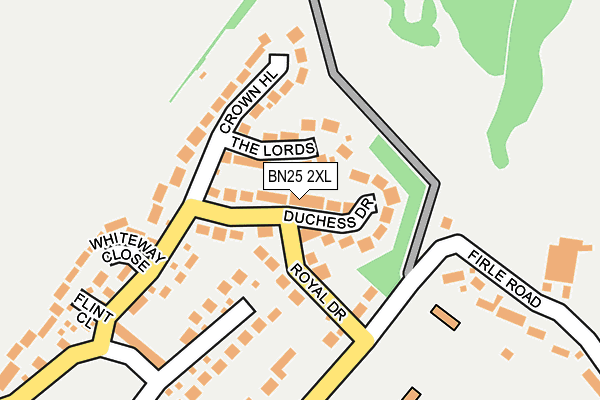 BN25 2XL map - OS OpenMap – Local (Ordnance Survey)