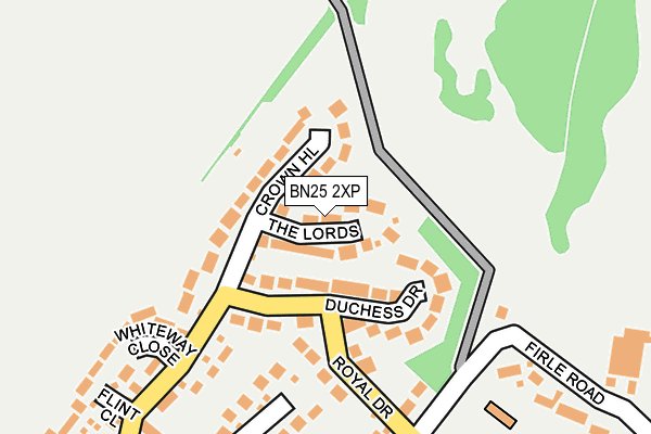 BN25 2XP map - OS OpenMap – Local (Ordnance Survey)