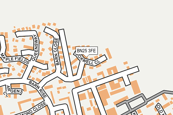 BN25 3FE map - OS OpenMap – Local (Ordnance Survey)