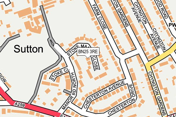 BN25 3RE map - OS OpenMap – Local (Ordnance Survey)