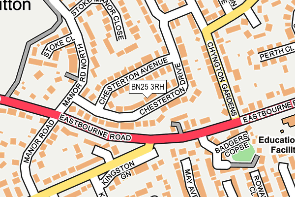 BN25 3RH map - OS OpenMap – Local (Ordnance Survey)