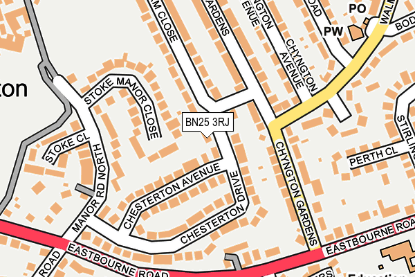 BN25 3RJ map - OS OpenMap – Local (Ordnance Survey)