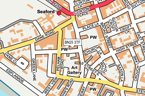 BN25 3TF map - OS OpenMap – Local (Ordnance Survey)
