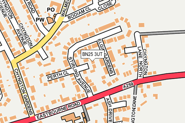 BN25 3UT map - OS OpenMap – Local (Ordnance Survey)