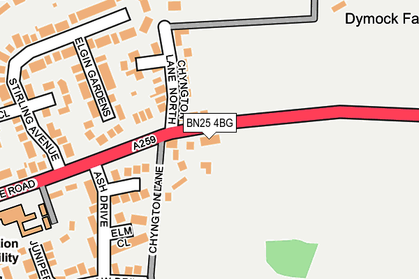 BN25 4BG map - OS OpenMap – Local (Ordnance Survey)