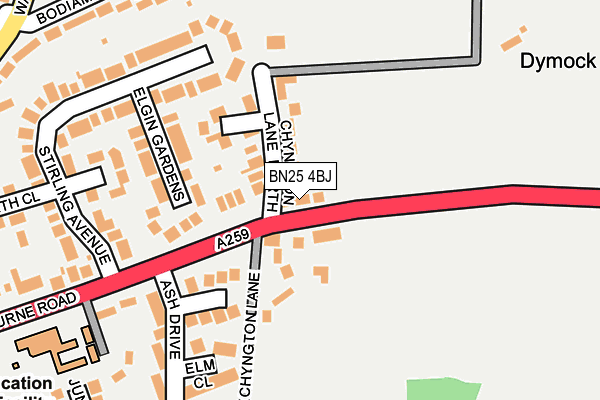BN25 4BJ map - OS OpenMap – Local (Ordnance Survey)