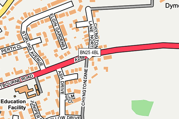 BN25 4BL map - OS OpenMap – Local (Ordnance Survey)