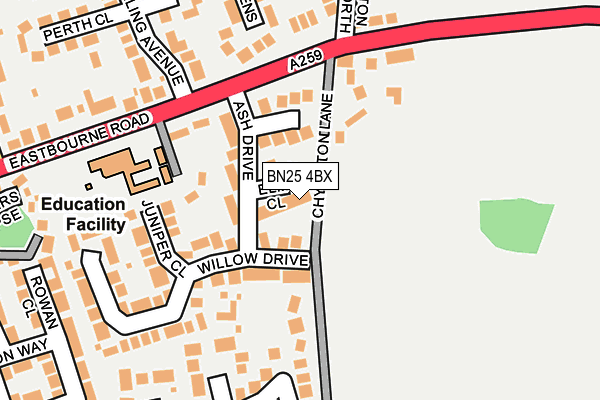 BN25 4BX map - OS OpenMap – Local (Ordnance Survey)