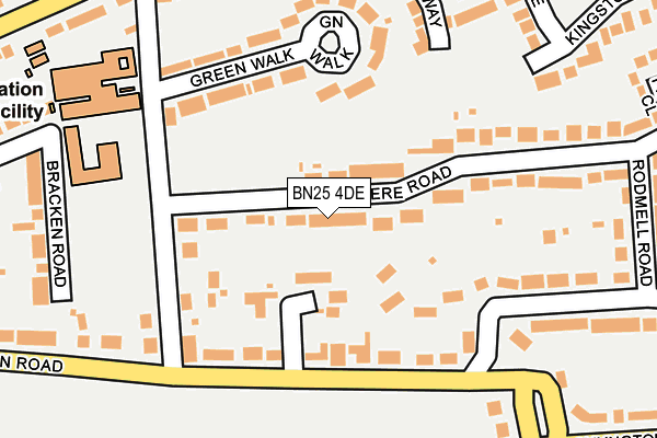 BN25 4DE map - OS OpenMap – Local (Ordnance Survey)