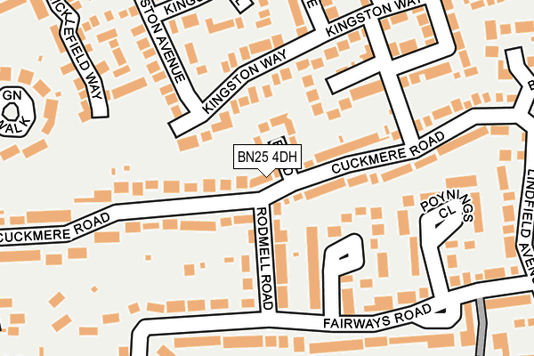 BN25 4DH map - OS OpenMap – Local (Ordnance Survey)