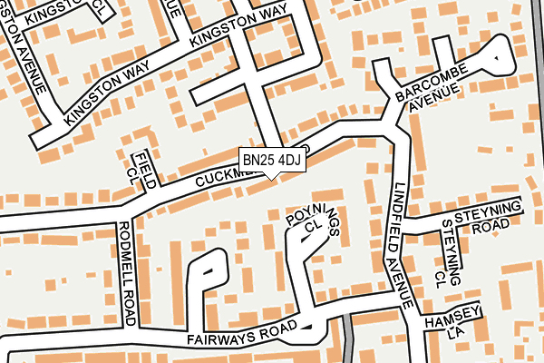 BN25 4DJ map - OS OpenMap – Local (Ordnance Survey)