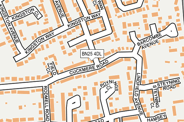 BN25 4DL map - OS OpenMap – Local (Ordnance Survey)