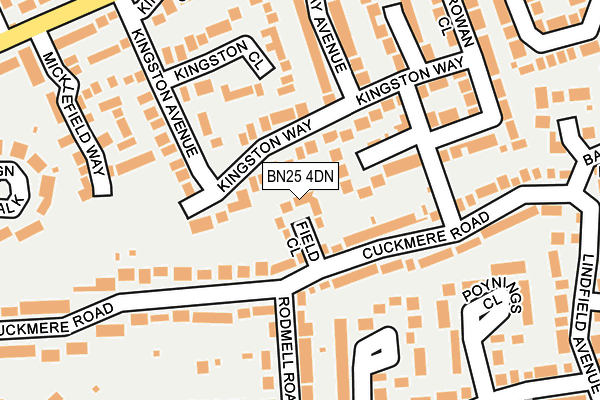 BN25 4DN map - OS OpenMap – Local (Ordnance Survey)