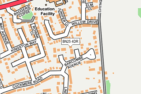BN25 4DR map - OS OpenMap – Local (Ordnance Survey)