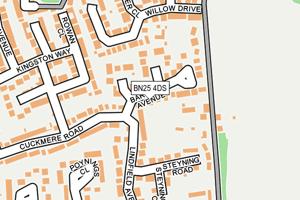 BN25 4DS map - OS OpenMap – Local (Ordnance Survey)