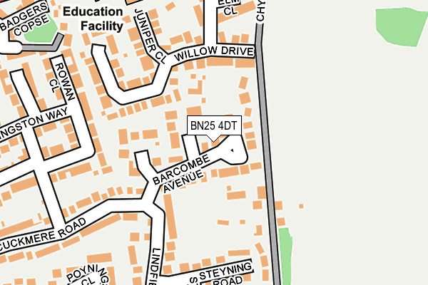 BN25 4DT map - OS OpenMap – Local (Ordnance Survey)