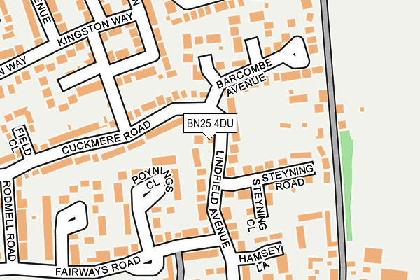 BN25 4DU map - OS OpenMap – Local (Ordnance Survey)