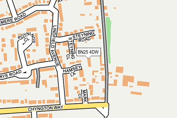 BN25 4DW map - OS OpenMap – Local (Ordnance Survey)