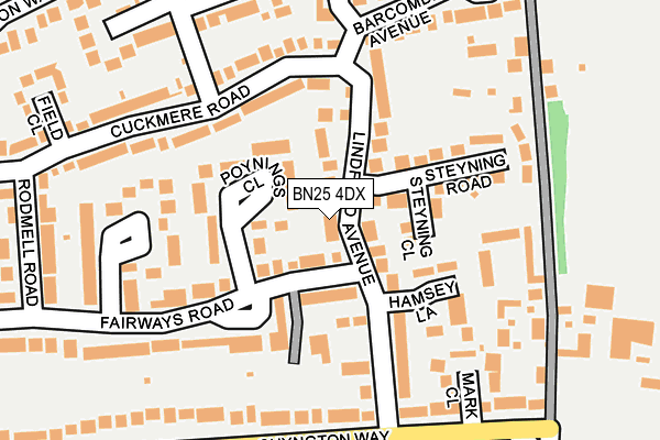 BN25 4DX map - OS OpenMap – Local (Ordnance Survey)