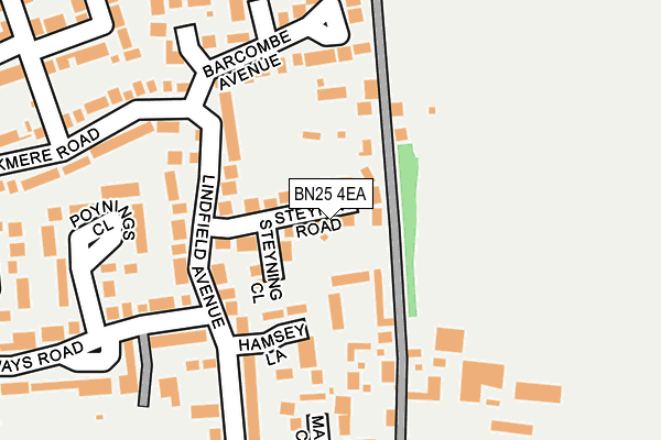 BN25 4EA map - OS OpenMap – Local (Ordnance Survey)