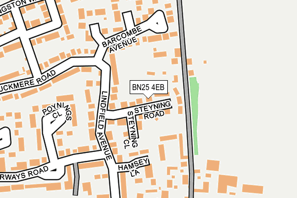 BN25 4EB map - OS OpenMap – Local (Ordnance Survey)