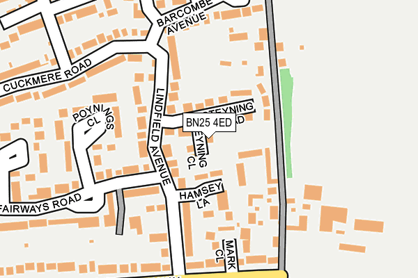 BN25 4ED map - OS OpenMap – Local (Ordnance Survey)