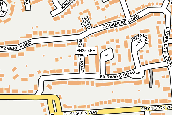 BN25 4EE map - OS OpenMap – Local (Ordnance Survey)