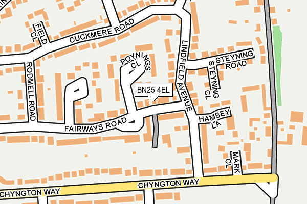BN25 4EL map - OS OpenMap – Local (Ordnance Survey)