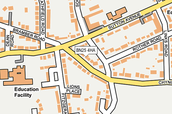 BN25 4HA map - OS OpenMap – Local (Ordnance Survey)