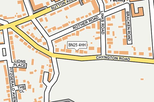BN25 4HH map - OS OpenMap – Local (Ordnance Survey)