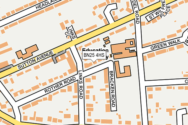 BN25 4HS map - OS OpenMap – Local (Ordnance Survey)