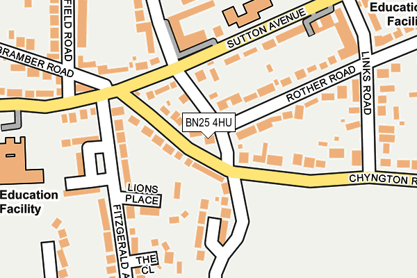 BN25 4HU map - OS OpenMap – Local (Ordnance Survey)