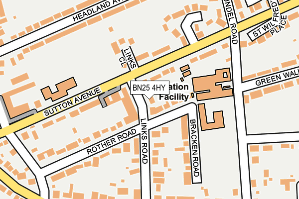 BN25 4HY map - OS OpenMap – Local (Ordnance Survey)