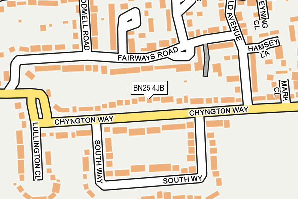 BN25 4JB map - OS OpenMap – Local (Ordnance Survey)