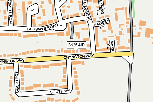 BN25 4JD map - OS OpenMap – Local (Ordnance Survey)