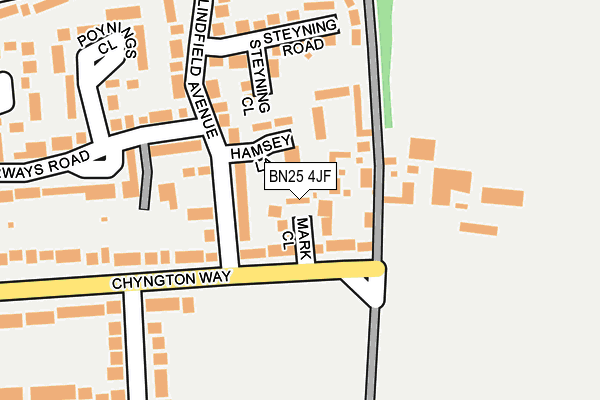 BN25 4JF map - OS OpenMap – Local (Ordnance Survey)