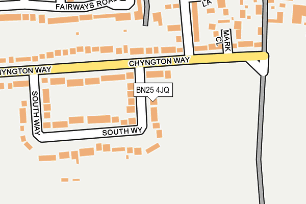 BN25 4JQ map - OS OpenMap – Local (Ordnance Survey)