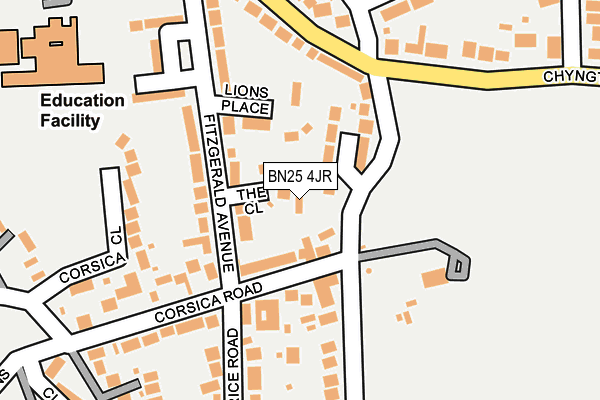 BN25 4JR map - OS OpenMap – Local (Ordnance Survey)