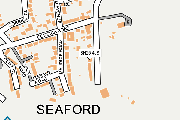 Map of THE VIEW SEAFORD LTD at local scale