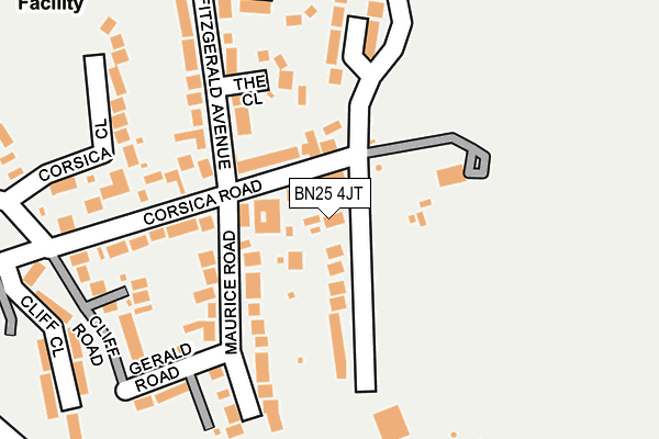 BN25 4JT map - OS OpenMap – Local (Ordnance Survey)