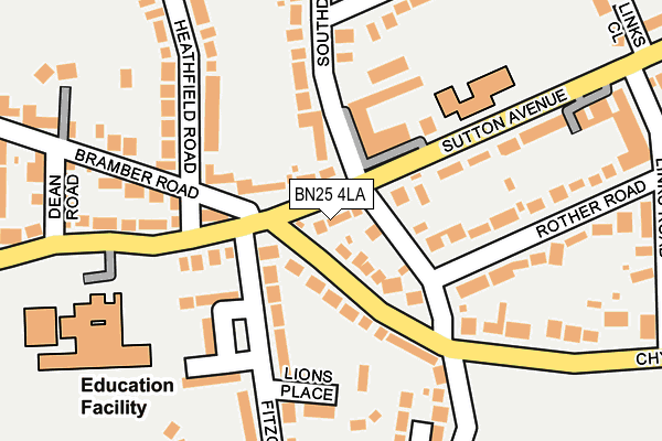 BN25 4LA map - OS OpenMap – Local (Ordnance Survey)