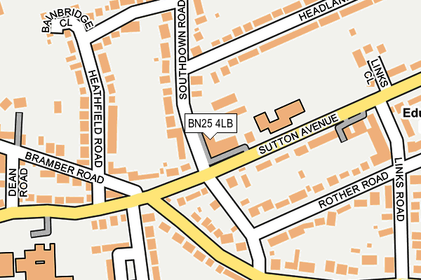 BN25 4LB map - OS OpenMap – Local (Ordnance Survey)