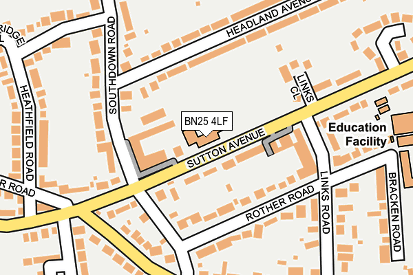 BN25 4LF map - OS OpenMap – Local (Ordnance Survey)
