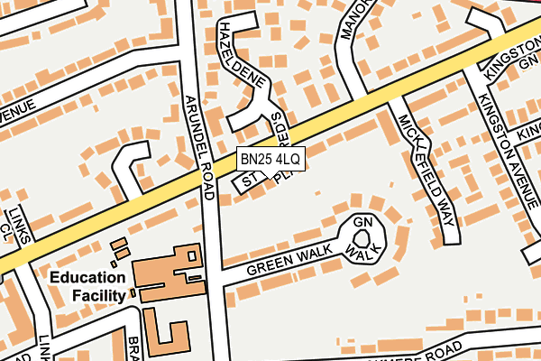 BN25 4LQ map - OS OpenMap – Local (Ordnance Survey)