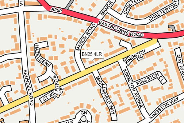 BN25 4LR map - OS OpenMap – Local (Ordnance Survey)