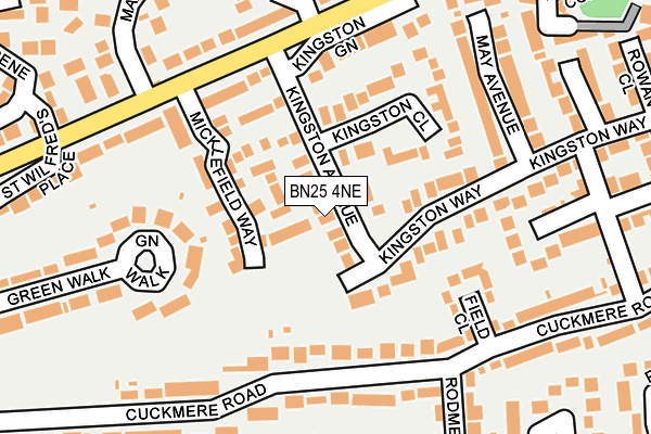 BN25 4NE map - OS OpenMap – Local (Ordnance Survey)