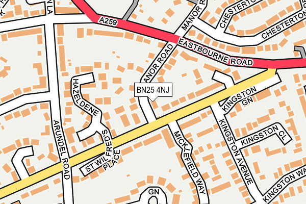BN25 4NJ map - OS OpenMap – Local (Ordnance Survey)