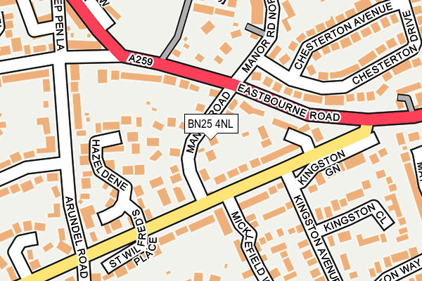 BN25 4NL map - OS OpenMap – Local (Ordnance Survey)