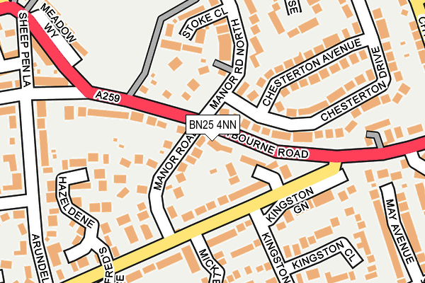 BN25 4NN map - OS OpenMap – Local (Ordnance Survey)